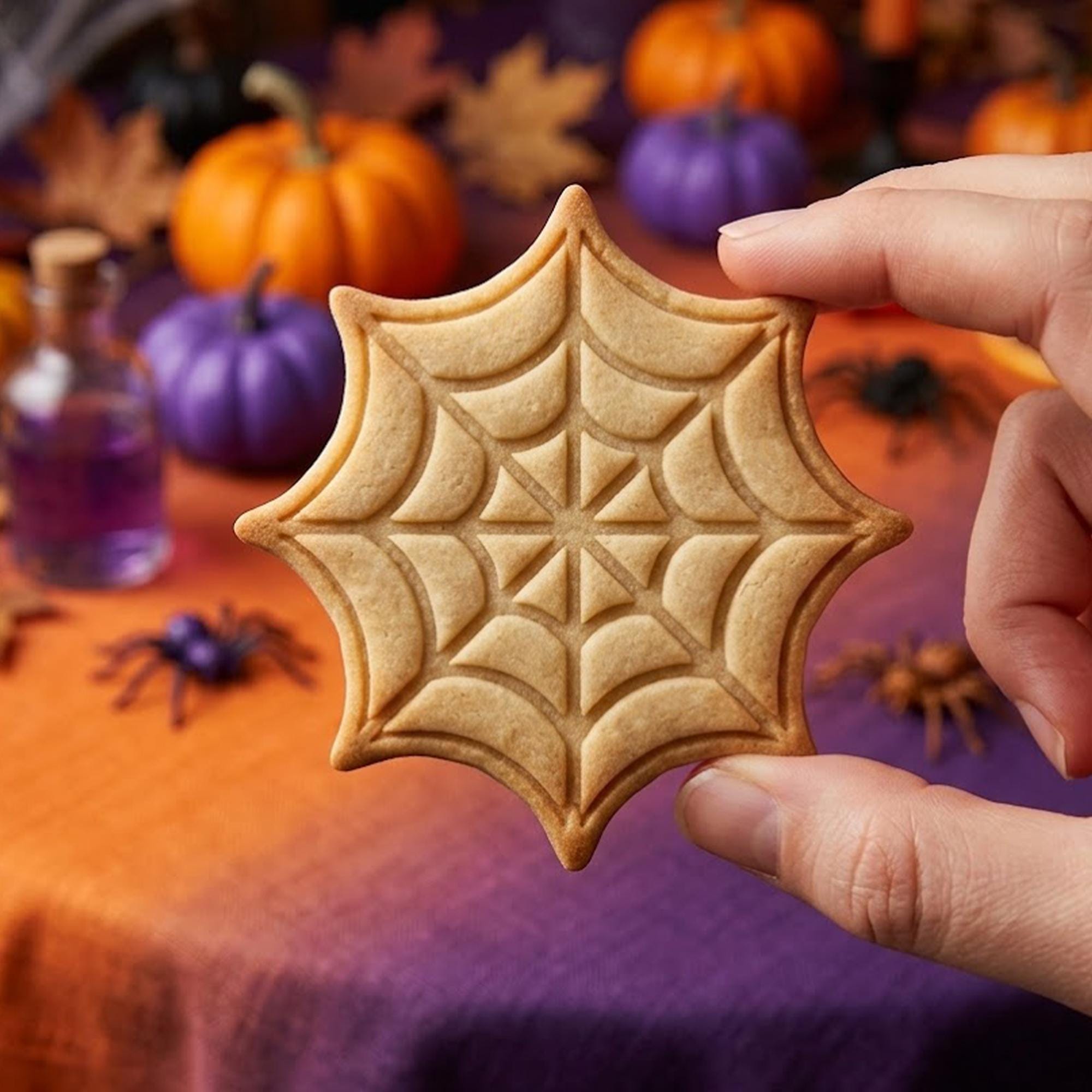Halloween Spiderweb Cutter Stamp, Spider Cutter, Halloween Gift, Boo Cutter, Halloween Baking, Halloween Cutter, Trick or Treat, Clay Cutter