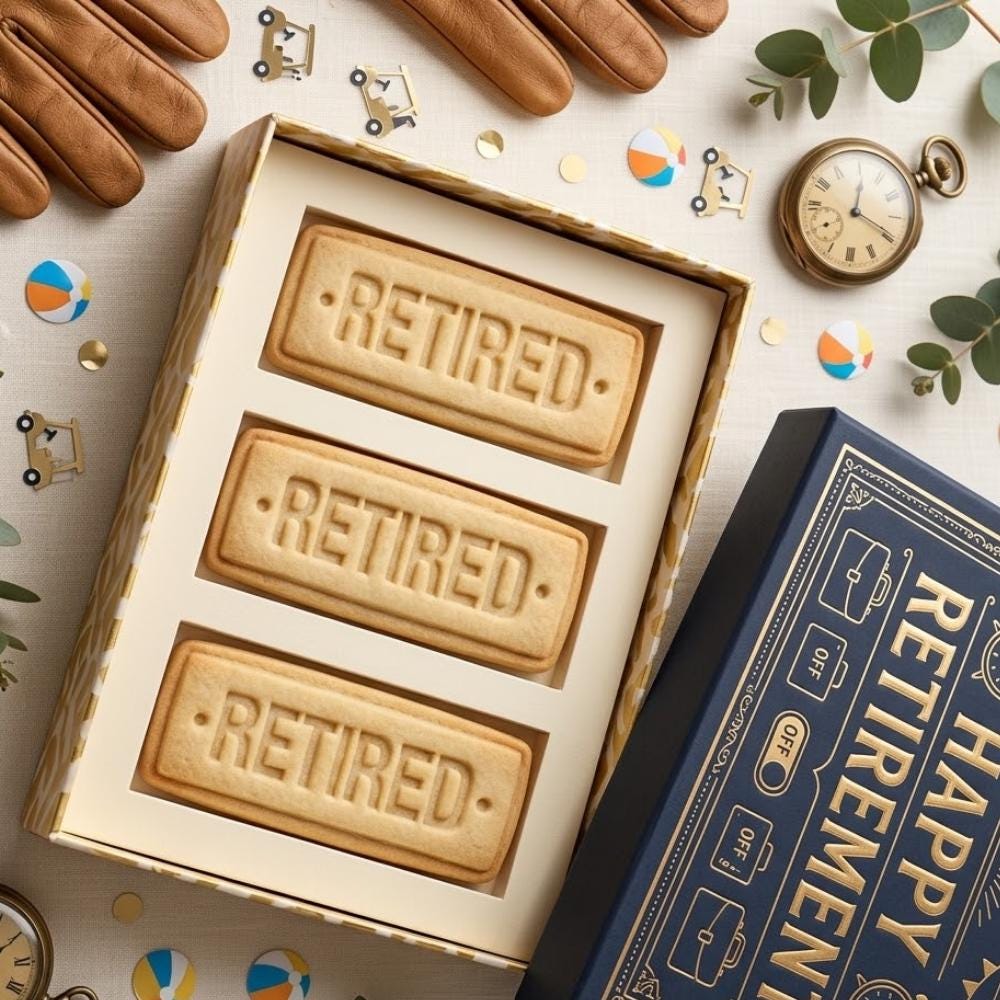 Retired Cookie Cutter & Stamp, Retirement Cookie Stamp, Farewell Party Baking Tool, Retirement Gifts