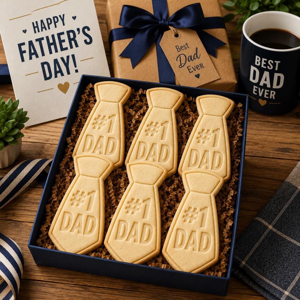 Number One Dad Cookie Cutter & Stamp, #1 Dad Tie Cookie Stamp, Father’s Day Cookie Cutter, Dad Gift Baking Tool, Father Day Cookie Stamp
