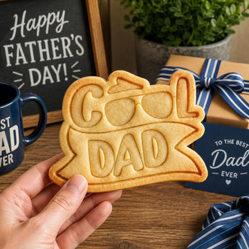 Cool Dad Cookie Cutter & Stamp, Father’s Day Cookie Stamp, Dad Cookie Cutter, Daddy Gift Baking Tool, Father Day Sugar Cookie Stamp