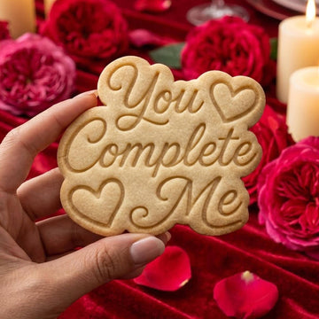You Complete Me Cookie Cutter Stamp, Text Wedding Fondant Cutter, Bride Groom Cookie, Wedding Gifts, Love Clay Cutter, Heart Cutter