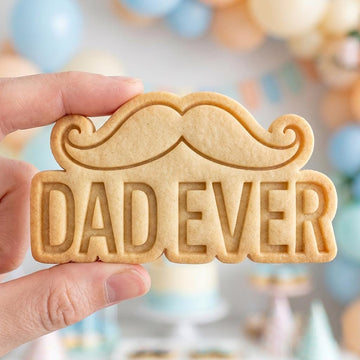 Best Dad Ever Cookie Cutter, Cute Fathers Day Bow Tie Text Stamp, Polymer Clay Cutter, Father Birthday Celebration Gift Party Mold, Plaque