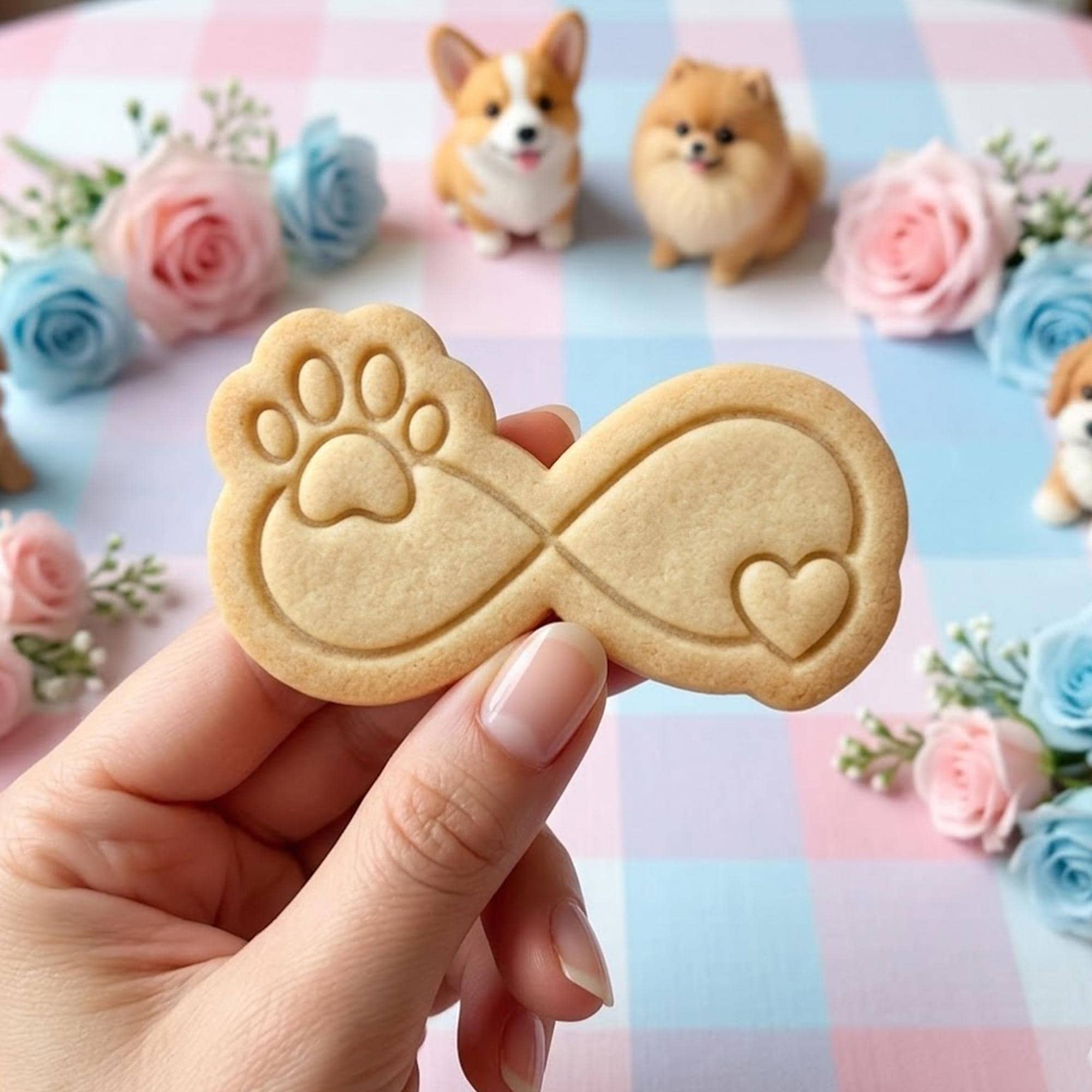 Infinity Heart Dog Paw Cookie Cutter Stamp, Pet Gifts, Animal Cookie Cutter, Baby Cutter, Birthday Baking, Baby Baking, Dog Clay Cutter